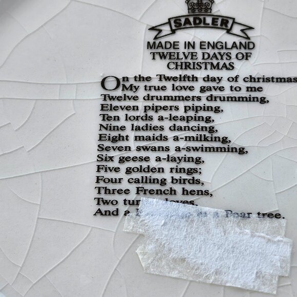 Vintage Sadler Twelve Days of Christmas - Merry Christmas Teapot - Picture 8 of 13